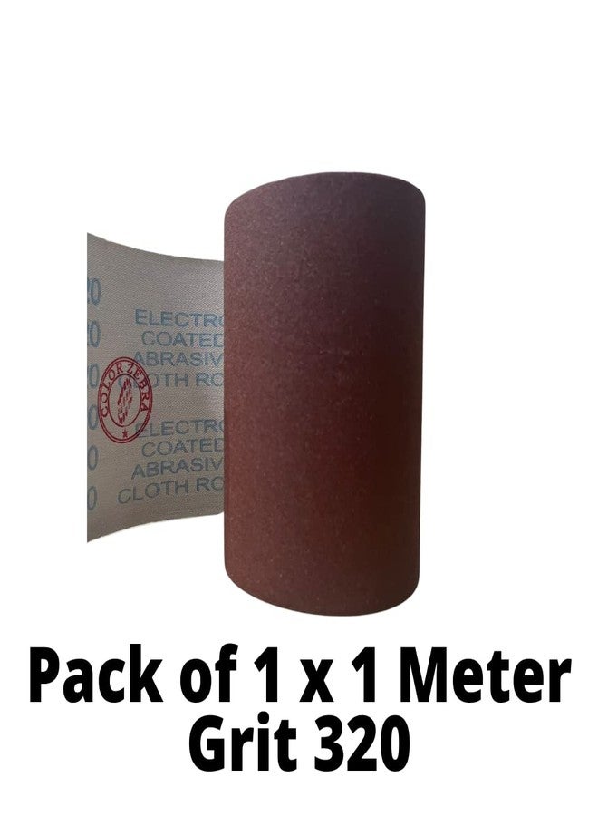 Color Zebra Emery Cloth Roll Sanding Roll Grit - 320 (Size - 4 inch x 1 meter) Pack Of 1. For Grinding Polishing of Metal and Wood - Image 2